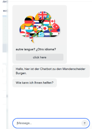 Screenshot des Chatbot-Prototyps